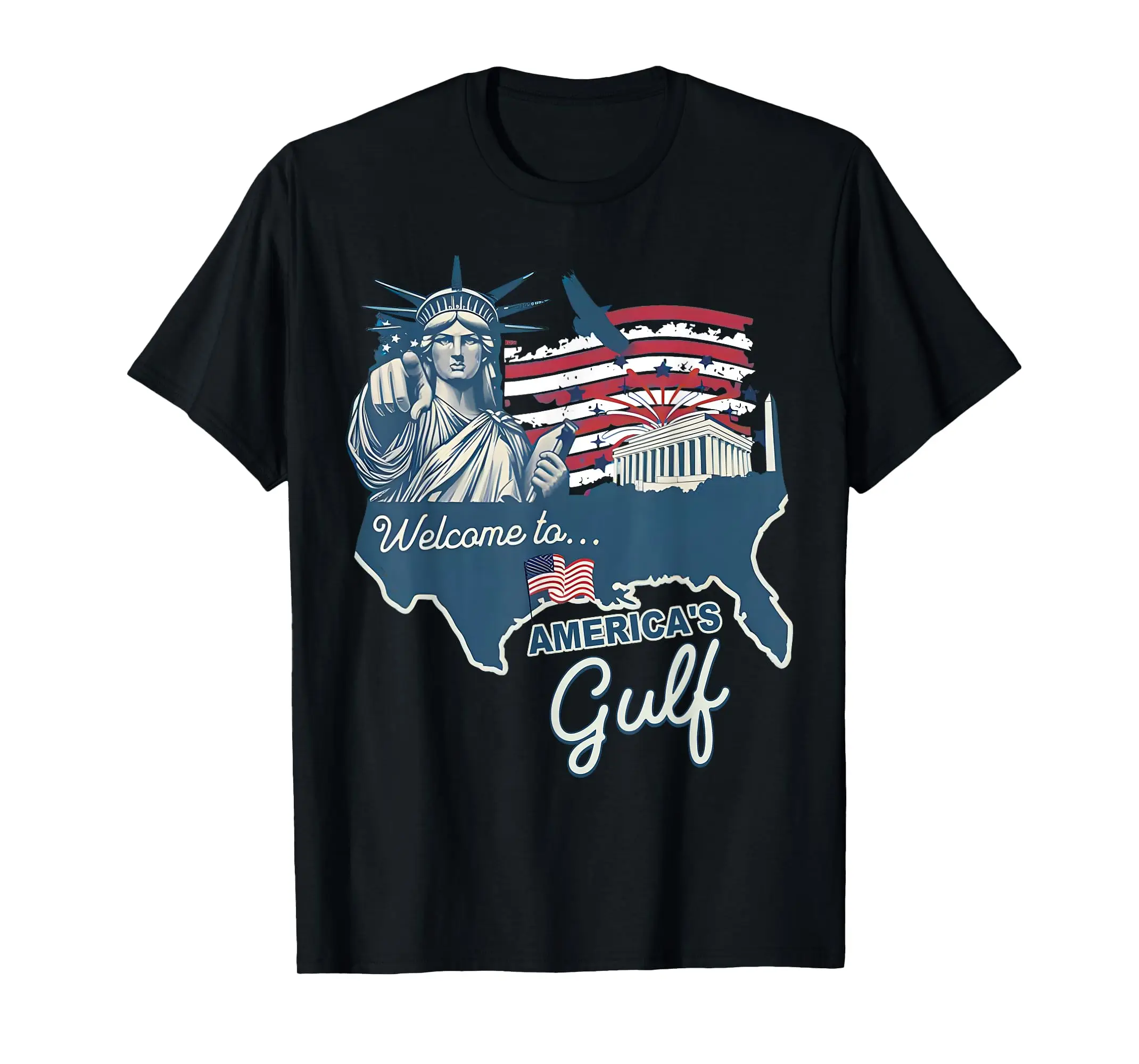 Funny Trump Mexico America Retro Welcome To America's Gulf T-Shirt