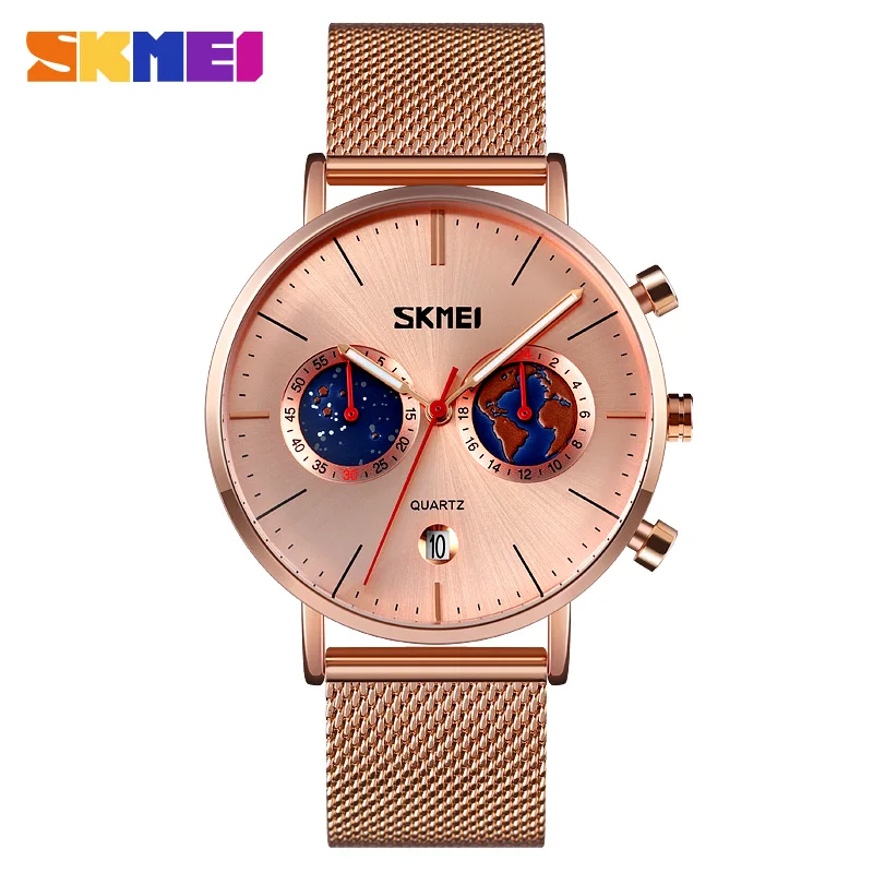 

Fashion Men's Watches Top Brand SKMEI Quartz Wrist Watch Date Stopwatch Bracelet Business Mens Clock 30M Waterproof Reloj