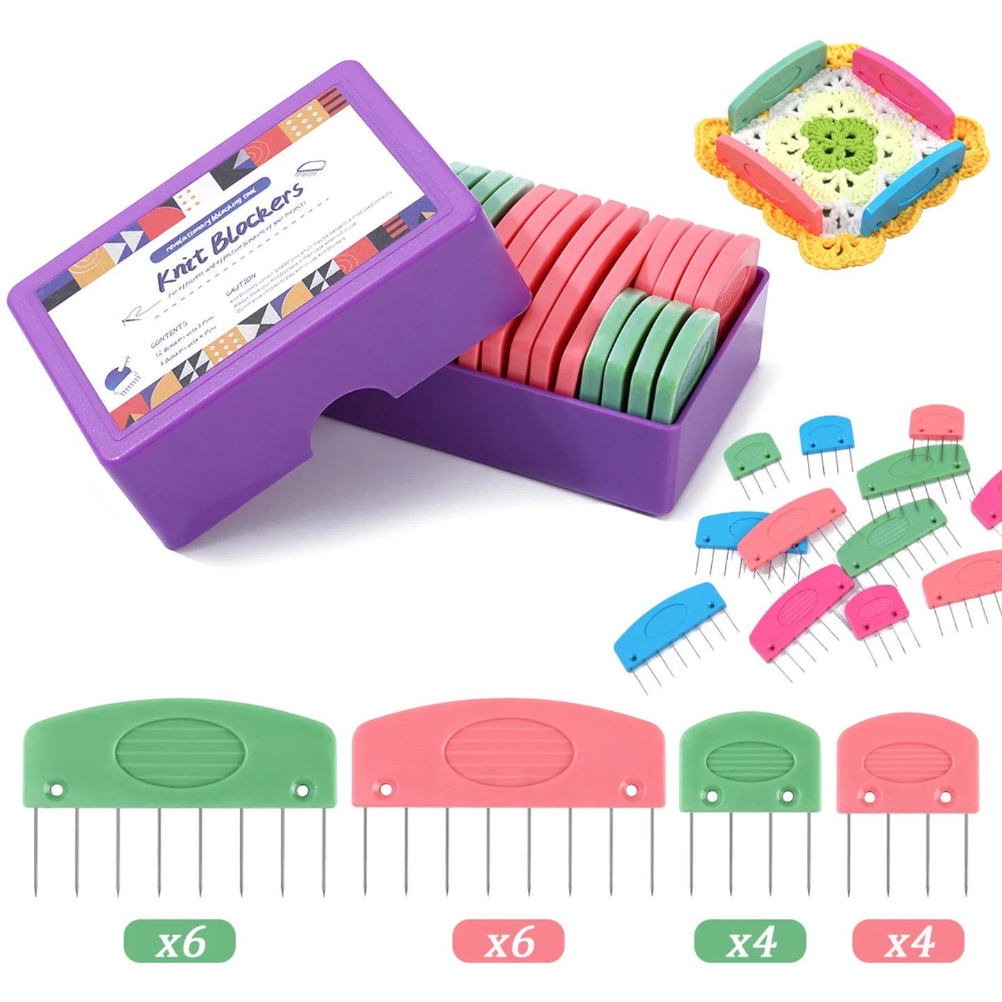 

Набор вязальных блокаров, 20 шт., вязальные расчески и штифт из нержавеющей стали с 2 различными размерами для вязания крючком своими руками