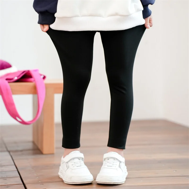 New Kids Girls' Leggings Simple Pants For Girls Casual Baby Elastic Base Pants Children's Slim Outer Wear Trousers Spring Autumn