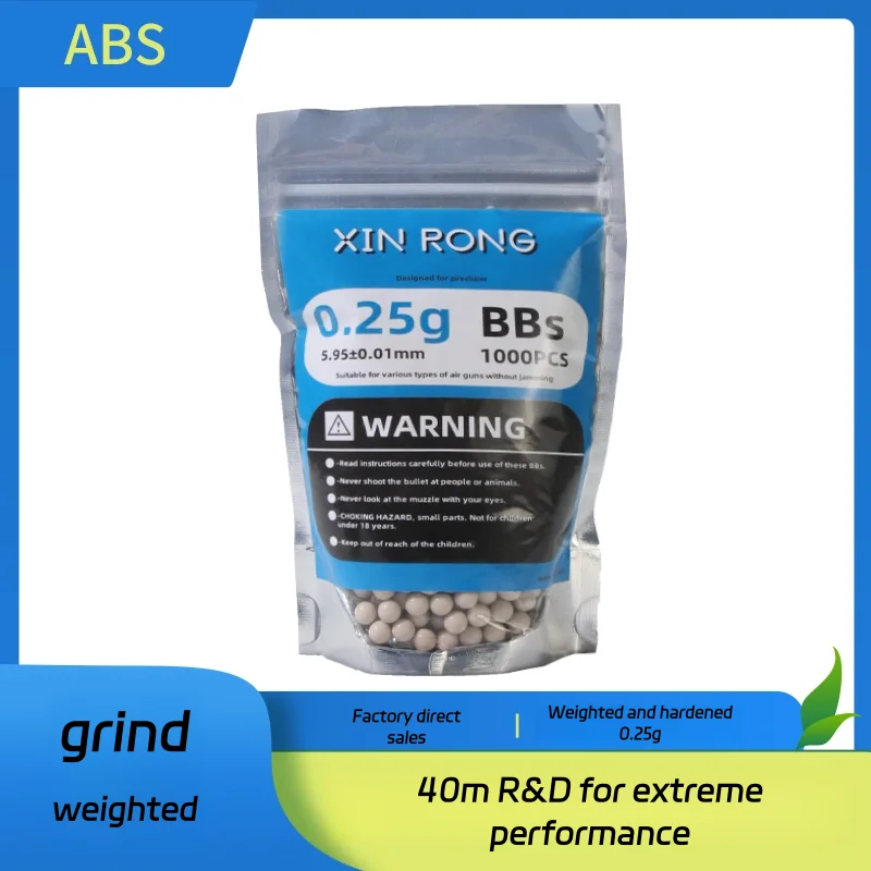 

1000 Rounds BBs 6mm 5.95mm 0.2g/0.25g Paintball Bullets Tactical Strike Ball High Quality Air Gun Ammo for Shooting Toys