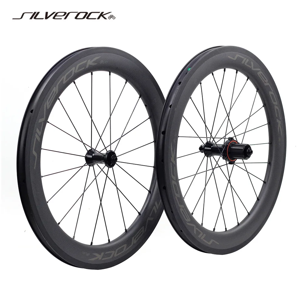 

SILVEROCK SR50C Carbon Wheels 20in 451 406 Rim Caliper V Brake Straight Pull for Minivelo P8 SP18 Folding Bike Bicycle Wheelset