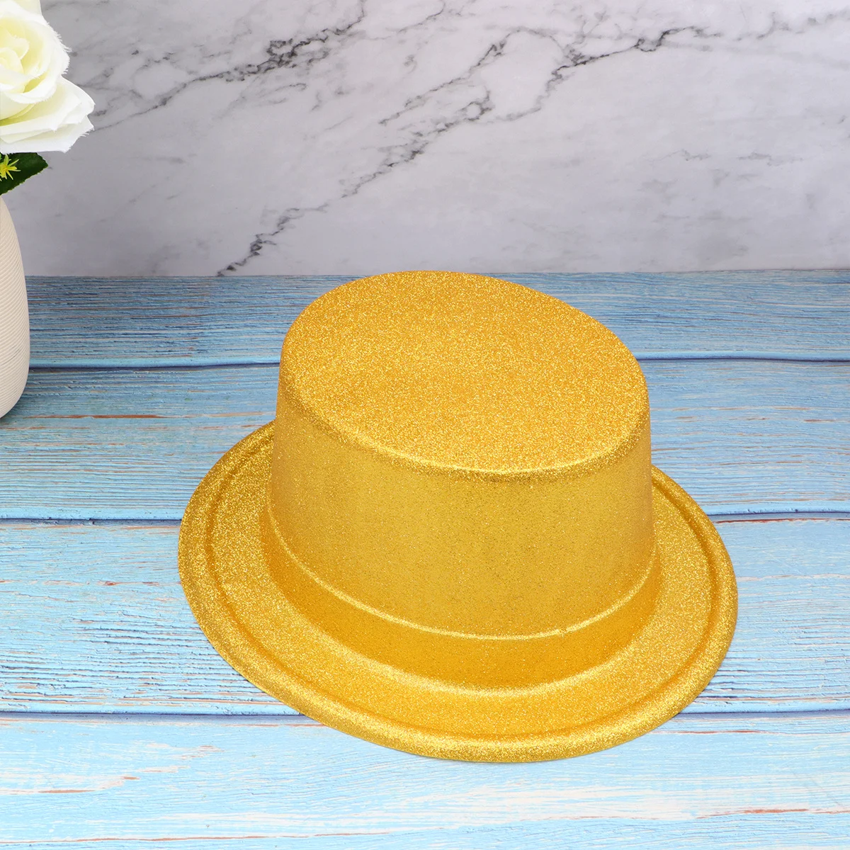 2 قطعة قبعة لامعة لينة لامعة حفلة تأثيري قبعة الساحر أداء الرقص ملحق عيد ميلاد فستان متابعة قبعة