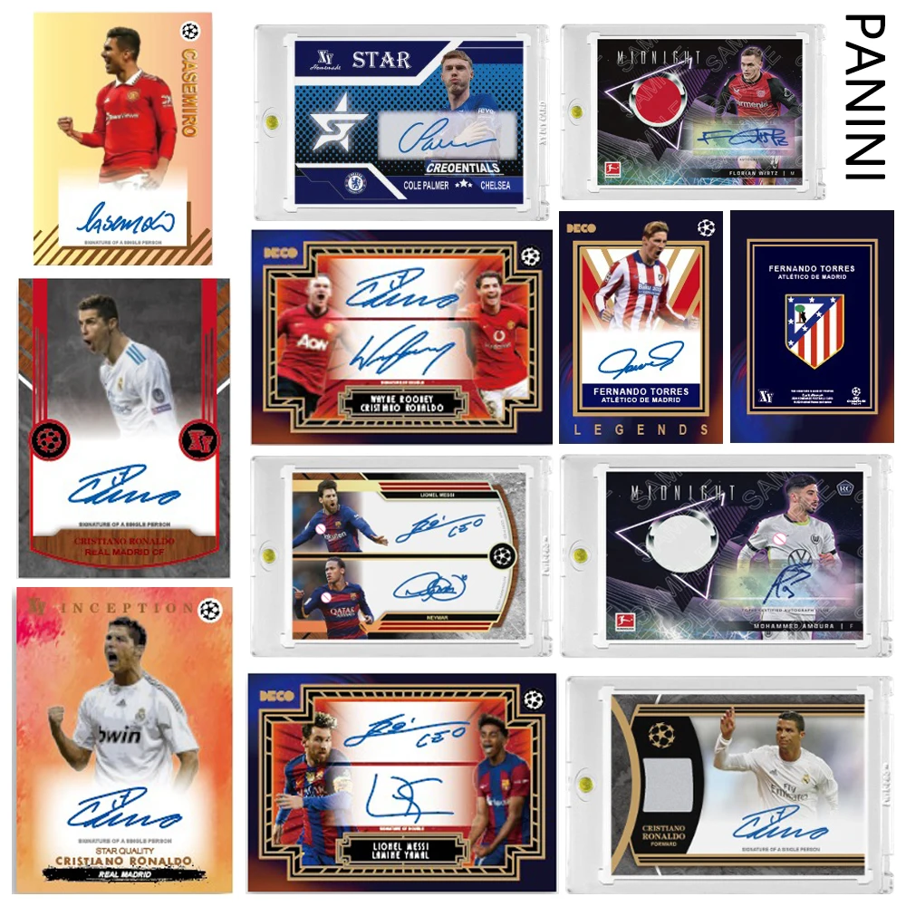 

PANINI Zidane DIY homemade Signature collectible card tiles Rainbow laser Wirtz Kane Palmer Messi Yamal Ronaldo Holiday gifts