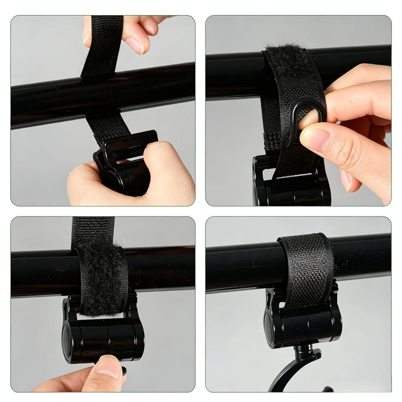 2/5/10 Stück Kinderwagenhaken Mehrzweck-Babywagenhaken zum Aufhängen von Wickeltaschen Baby-Artikel-Organizer Babywagen-Zubehör – Detail 7