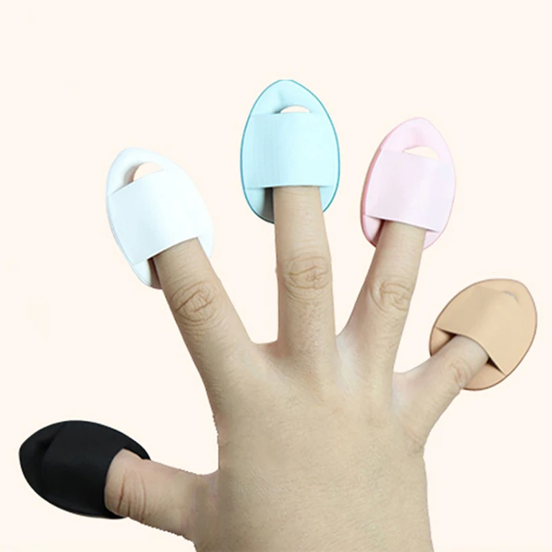 10/7 sztuk Mini bawełniany trójkąt makijaż palec miękki puszek do makijażu kształtowanie gąbki w proszku kosmetyki podkład kosmetyki do makijażu palec