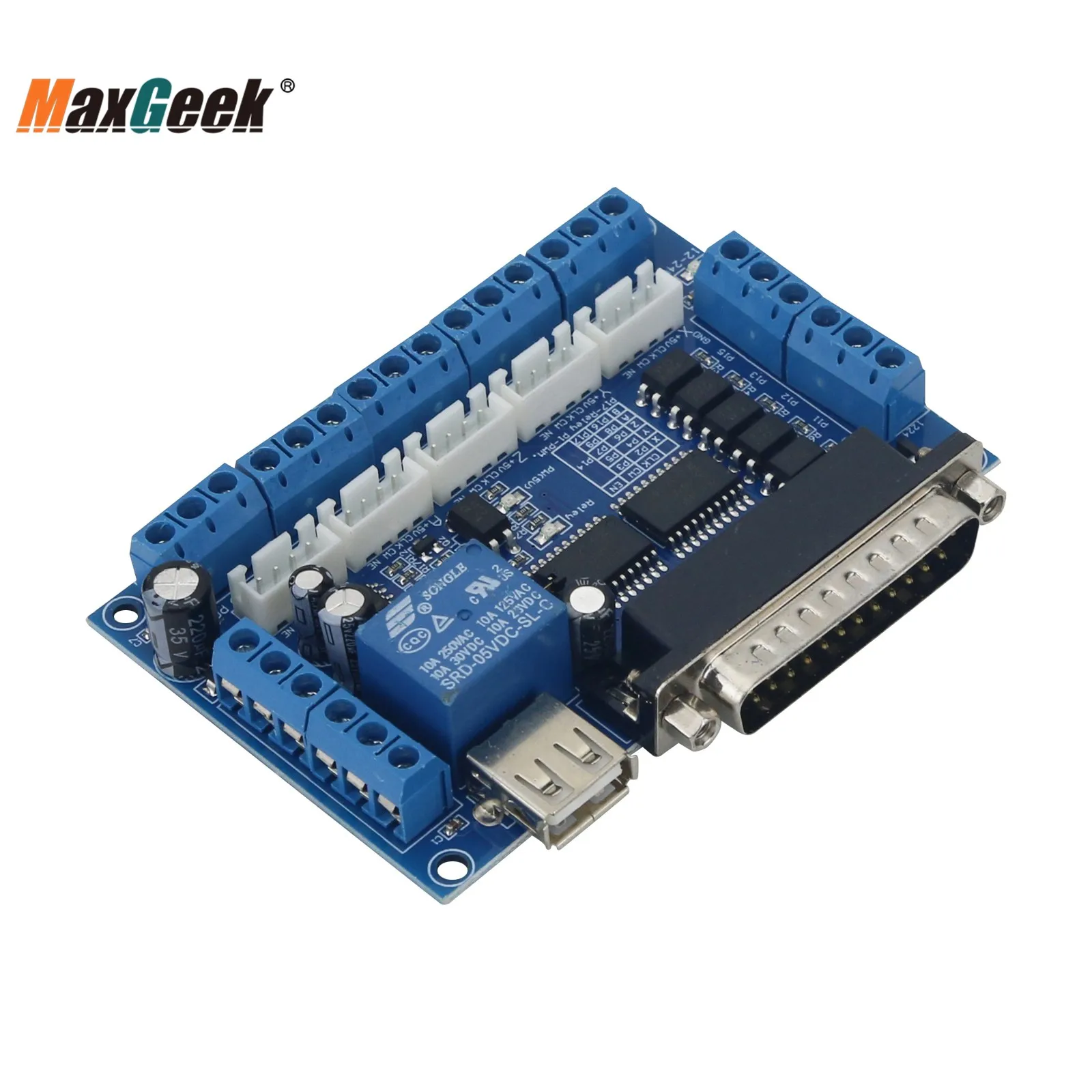 Maxgeek CNC MACH3 4 Axis LPT Port USB Card Motion Controller for Stepper Motor Engraving Machine Comparable to UC100