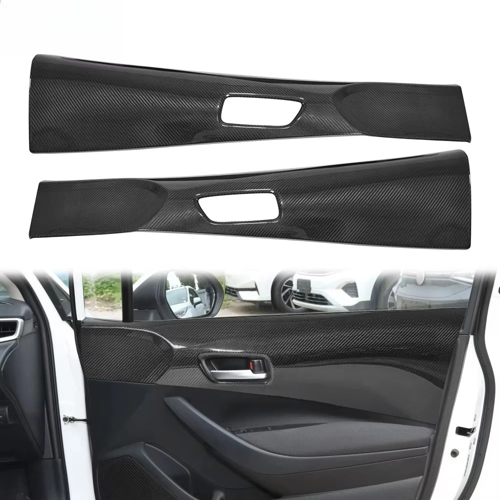 

For 2023 + True Dry Carbon Front Door Panel Cover Decorative Interior Accessories