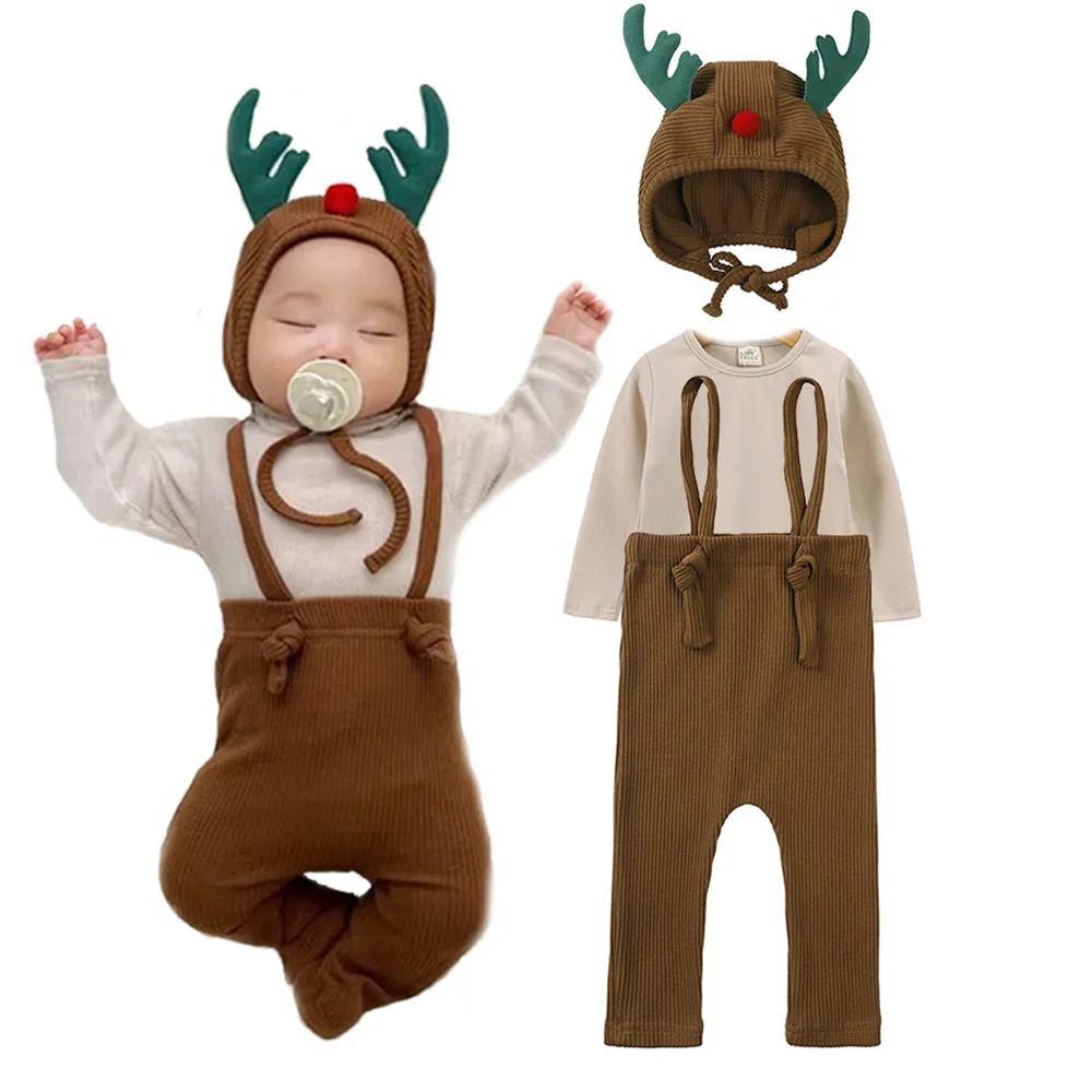 Weihnachten Niño Cosplay Strampler Enfant Rot-Brauner Bodysuit Outfit Säugling Enfants Weihnachtsmann-Kostüm 2026 – Detail 6