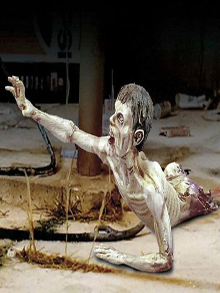 New Unassembled  1/35 soldier Zombie Man Half Body Fictional Undead    Resin Kit DIY Toys Unpainted resin model