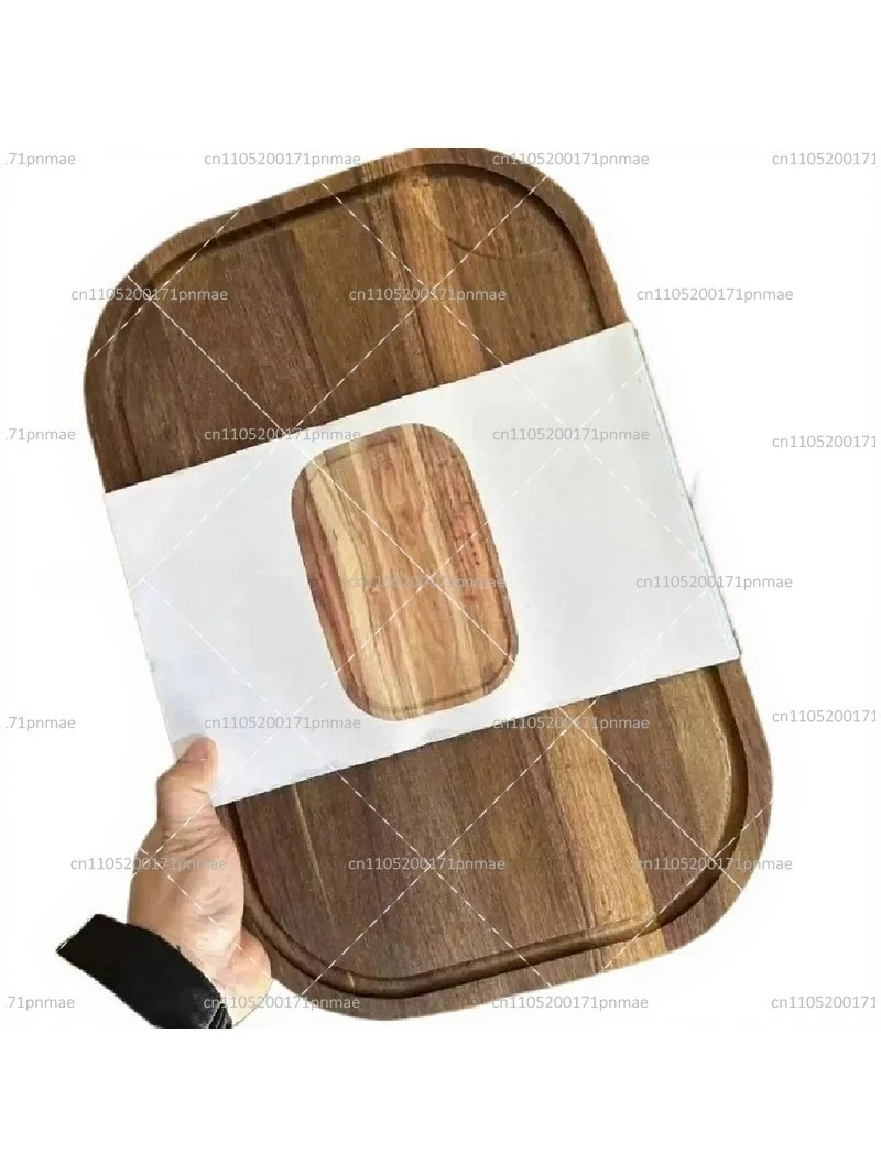 Solid Wood Cutting Board 42x28cm Thickened Chopping Board for Kitchen, Unfinished No Paint No Wax