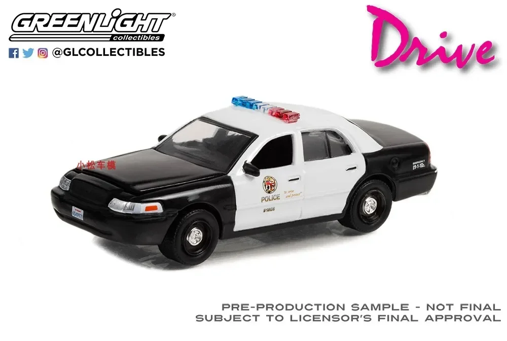 Model 1:64 Drive (2011) -2001 Ford Crown Victoria Interceptor Police Car - LAPD car model