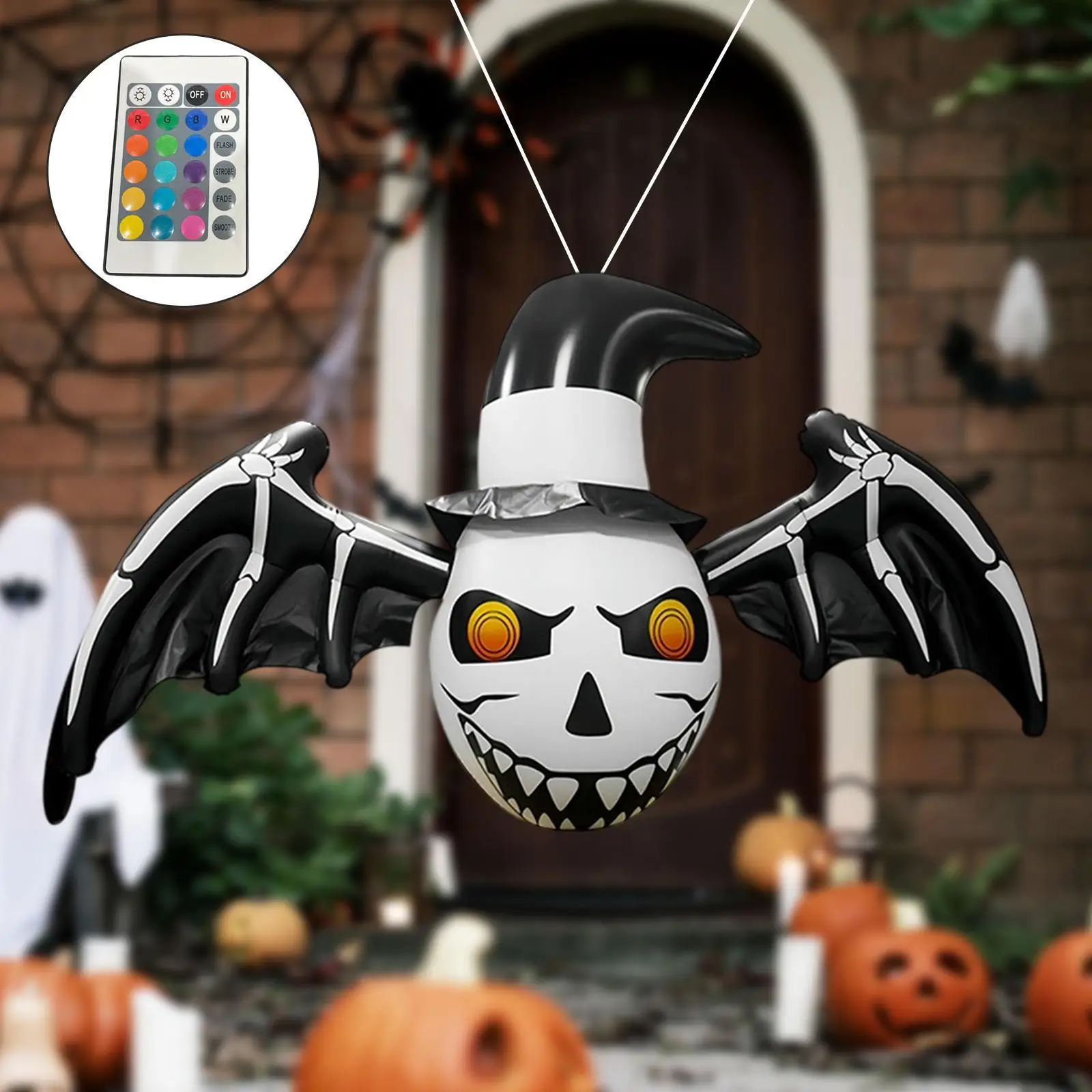 Halloween Inflatable Ghost Backyard with Built in LEDs Patio Outdoor Decor