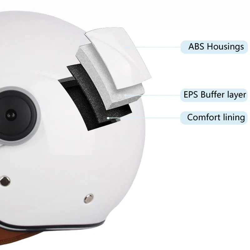خوذات دراجات نارية مفتوحة للرجال والنساء ، خوذات واقية للسكوتر العتيق ، خوذات الوجه #3