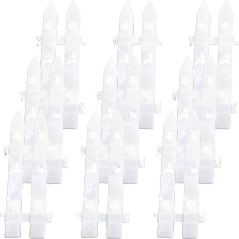 

30Pcs Christmas Deer Fence Plastic Garden Border Decorative Fences for Tree 11.79x3.9in