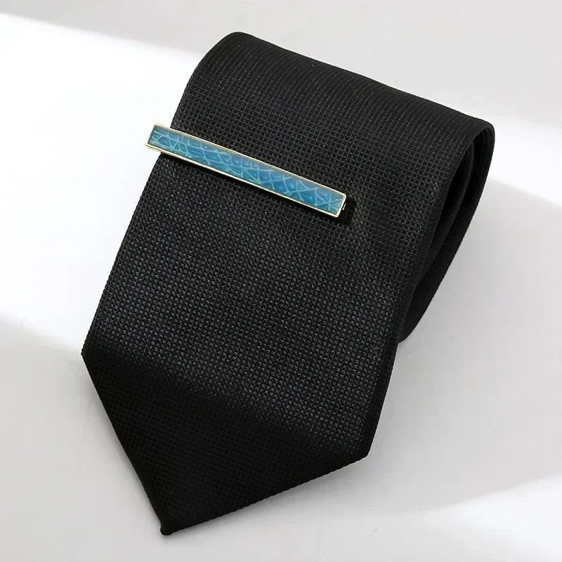 New Multicolor Men\'s Tie Clip Fashion Personality Trend Rendering Red Green Black Neck  Length 5.5cm Men Wedding Accessories