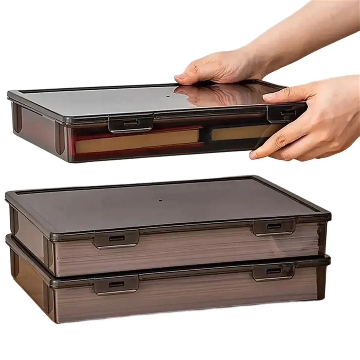 2026 Trend A4 Transparent Document Organizer Box for Efficient File Storage and Easy Access