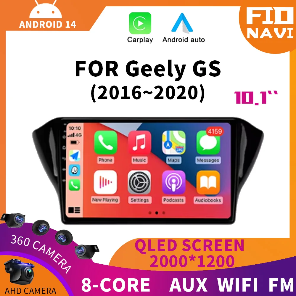 

Android 14 For Geely GS 2016 - 2020 Emgrand EC7 1 2018 - 2020 Car Radio Multimedia Video Player Navigation Stereo GPS WIFI+4G BT