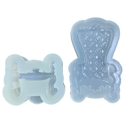 Molde silicona para elaborar accesorios trono, elegante molde resina joyería hecho a mano