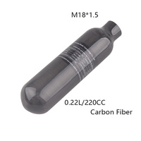 ALSAFE 300BAR/4500PSI 0.22L Carbon Fiber Cilindro M18*1.5 Scuba CO2 Soda Water Air Tank Diving Aquarium Gas Cylinder Matte