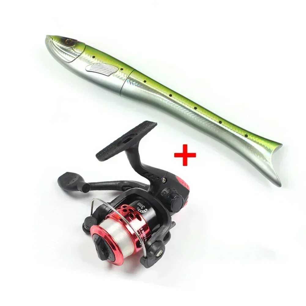 Fishing Rod Unique Fish Shaped Design Carbon Fiber Fishing Rod and Reel Portable Closed Length Sections 7