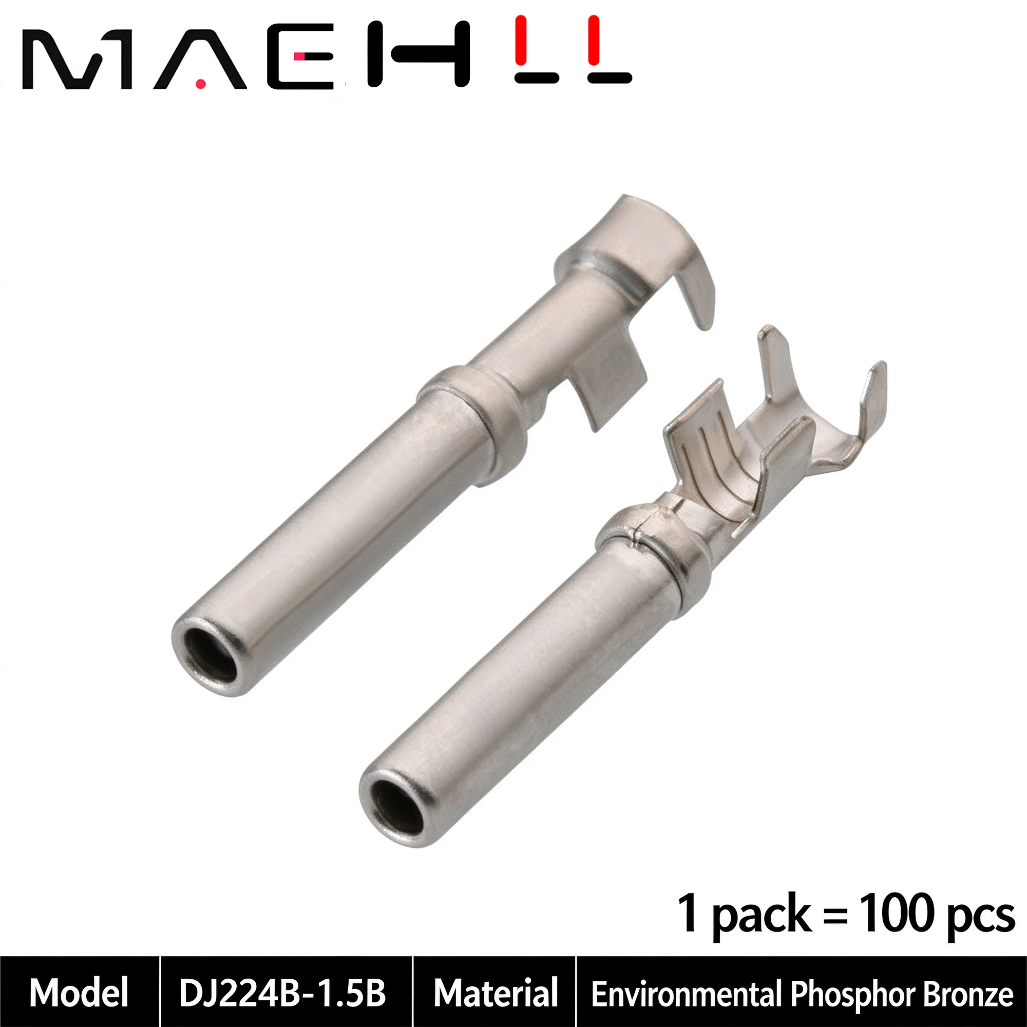 100Pcs 1062-16-0122 DJ224B-1.5A Automotive Crimp Socket Terminal Connector Pin Fits Most Cars Trucks 1990-2025