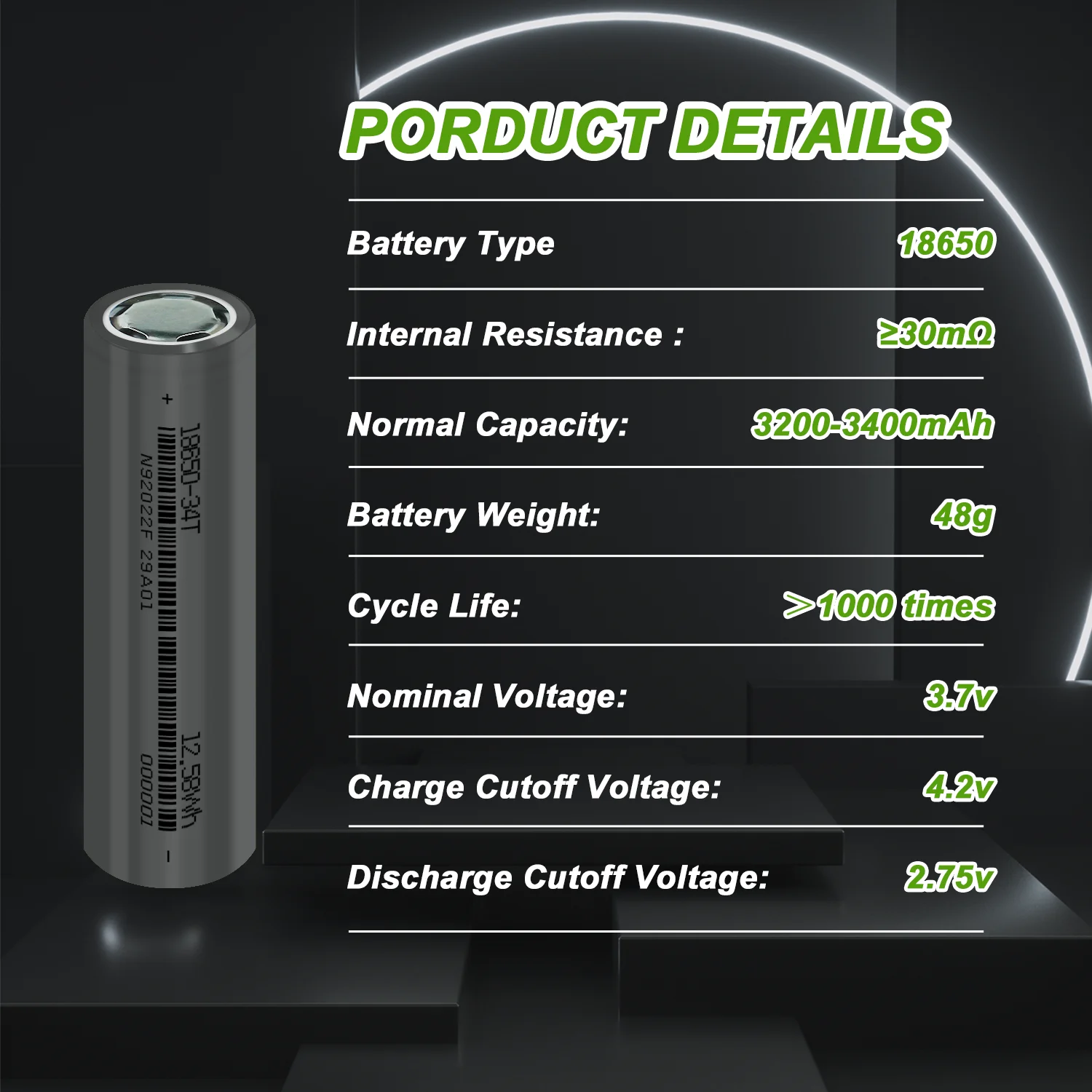 New18650 battery 3.7v 3400mAh 100% Original Lithium Rechargeable Battery For Flashlight Various Electronic Devices Battery