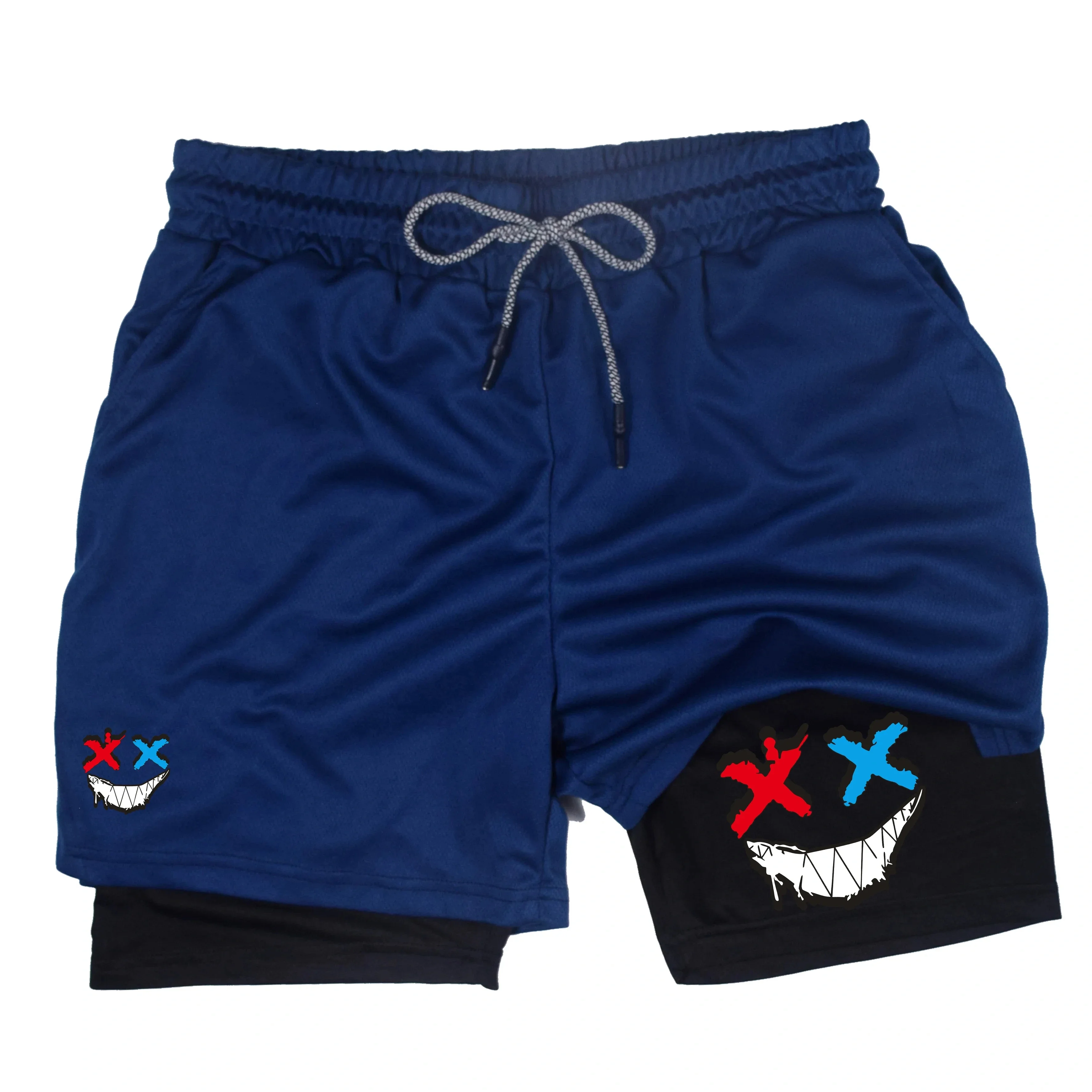 2025Pantalones cortos para correr 2 en 1 para hombre, pantalones cortos deportivos de dos pisos, ropa deportiva para gimnasio, pantalones cortos para entrenamiento y trotar, ropa para hombre