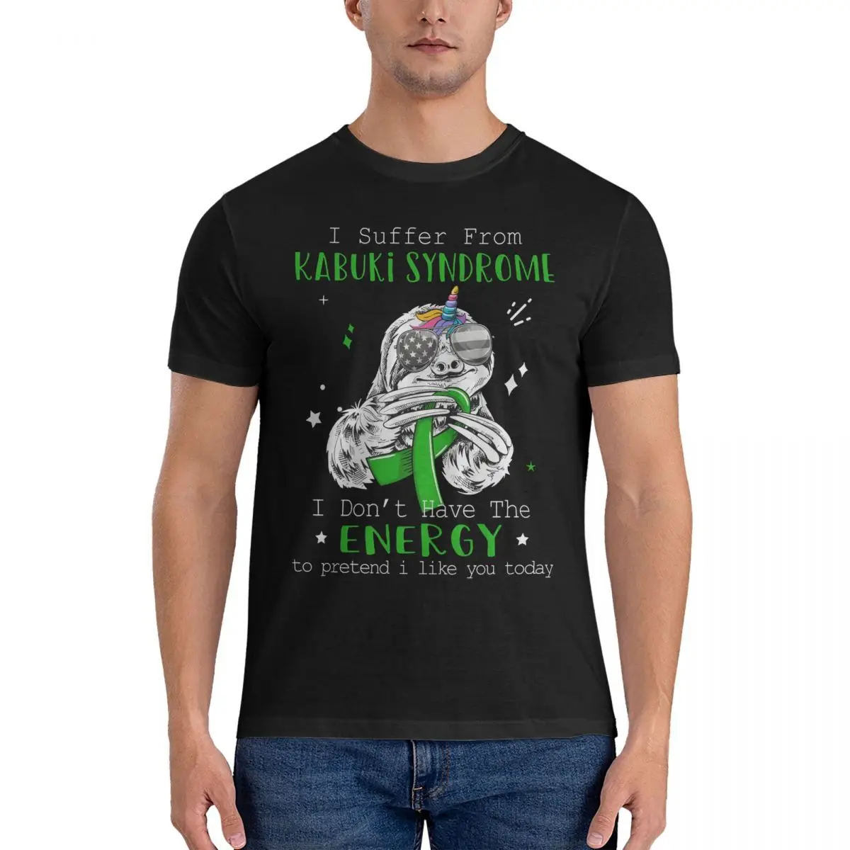 I Suffer From Kabuki Men T Shirt Sloth Novelty Tee Shirt Short Sleeve Round Neck T-Shirt 100% Cotton New Arrival Clothes