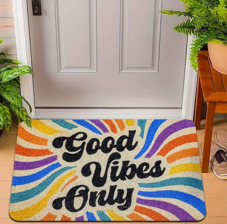 Tapis d'entrée Good Vibes Only - Home Goods Bathroom Rugs avis et prix