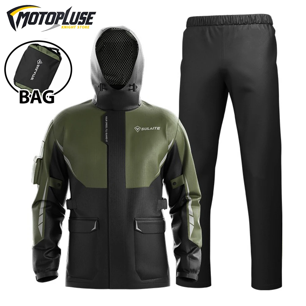 

Motorcycle Raincoat Waterproof Motorcycle Jacket Pants Rain Suit Hiking Fishing Rider Raincoat Rain Cover for Biker Motorcyclist