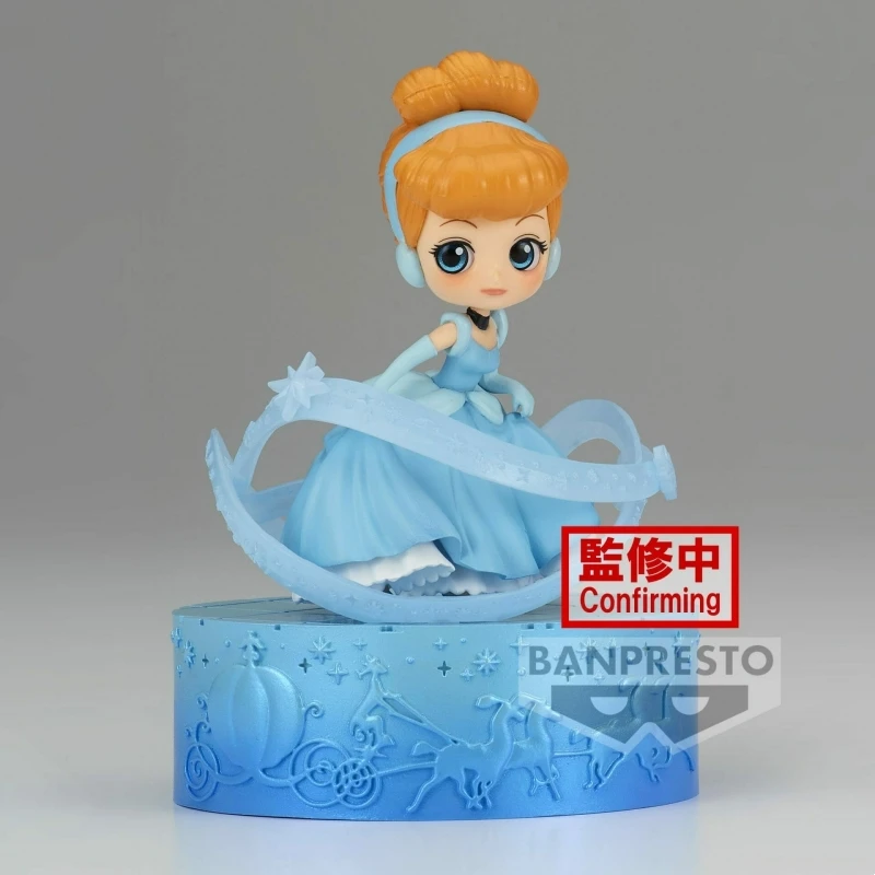 Bandai Original Q Posket Stories Disney Cinderella Action Figure Cinderella Anime Toys For Kids Gift Collectible Model Ornaments