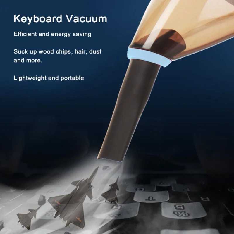 USB Handheld Keyboard Vacuum Powerful Suction Portable Energy Saving Multi Purpose Quick Cleaning Mini Green