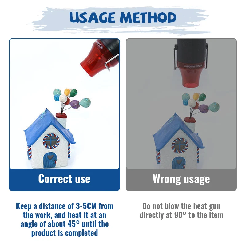 Hot Air Gun Heat Shrink Butt Crimp Terminals Waterproof For Shrink Wrapping Handheld Connectors Wire Cable Splice Kit DIY Craft