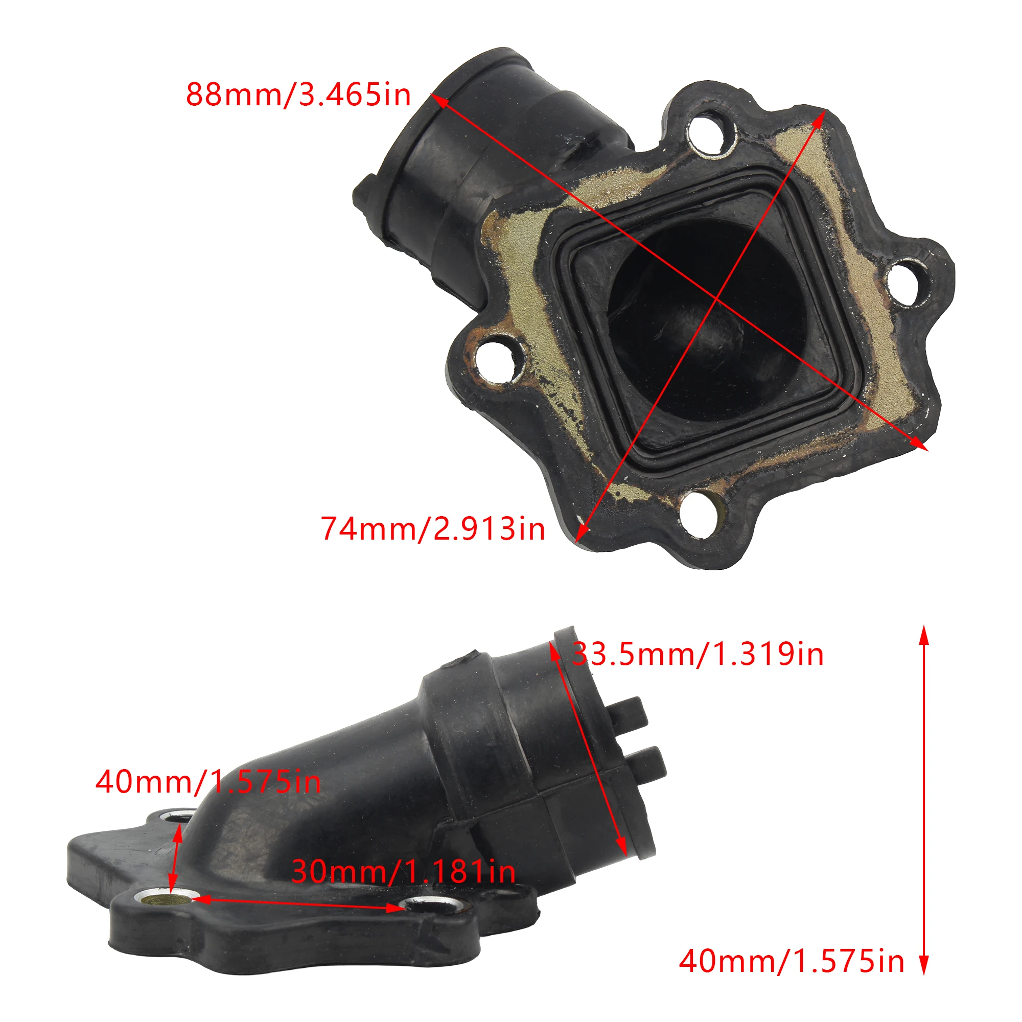 For Jog 50 Minarelli Yamaha 2-Stroke Scooter Moped Motorcycle Carburetor Intake Manifold 50cc Moto Tuning Spare Parts - view 2