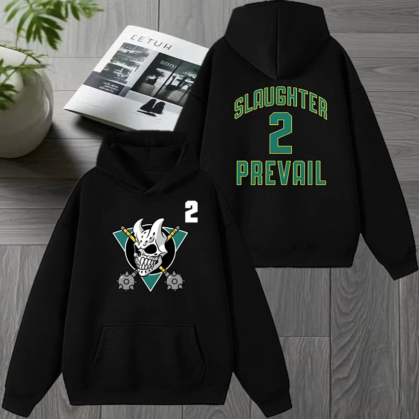 Sudadera con Estampado Doble Cara de Hockey SLAUGHTER TO PREVAIL, Nueva Colección 2026, Unisex, Estilo Harajuku, Sudadera de Forro Polar, Sudadera con Capucha para Hombre y Mujer, Invierno
