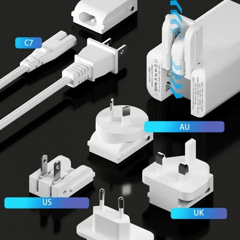Enchufe de conversión Universal Global, convertidor de enchufe de viaje multifuncional, enchufe Universal PD100W de carga rápida PD140W