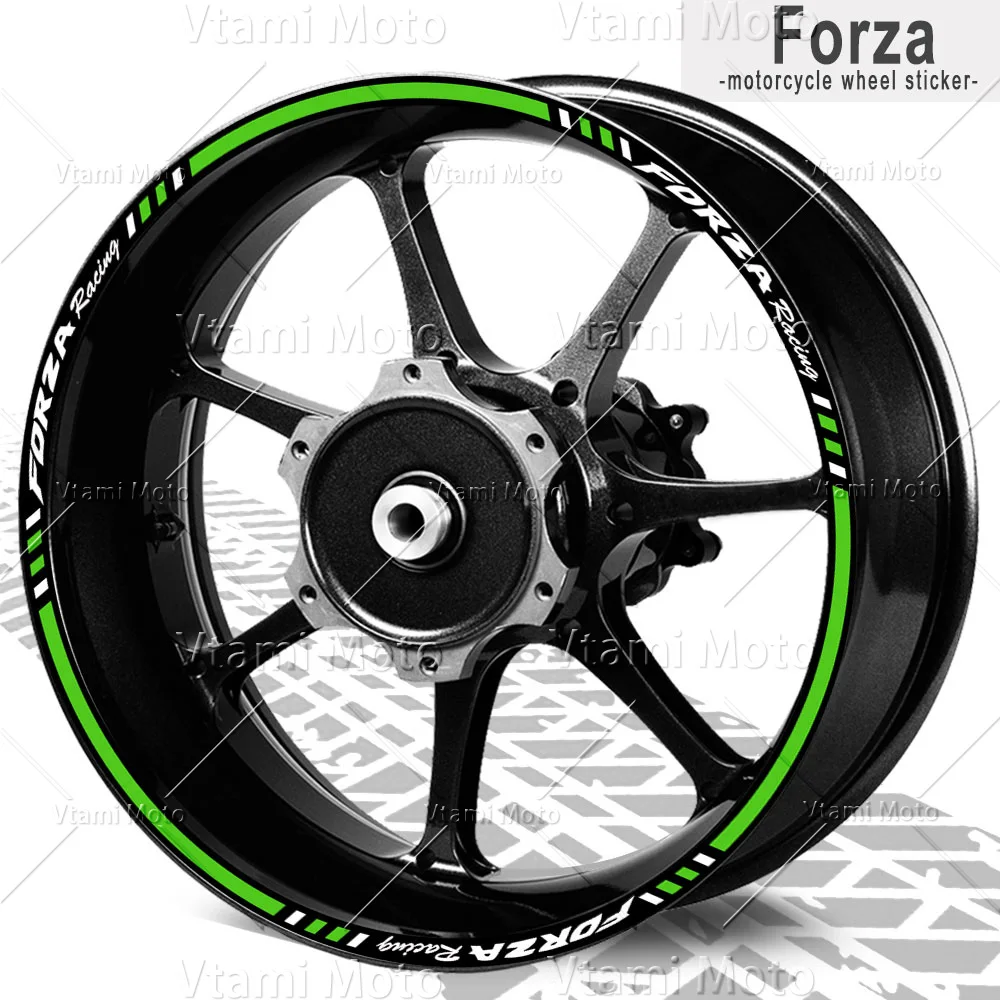 For Honda Forza 750 350 250 125 Motorcycle Wheel Sticker Reflective Stripe Rim Decal Scooter Hub Tape Waterproof