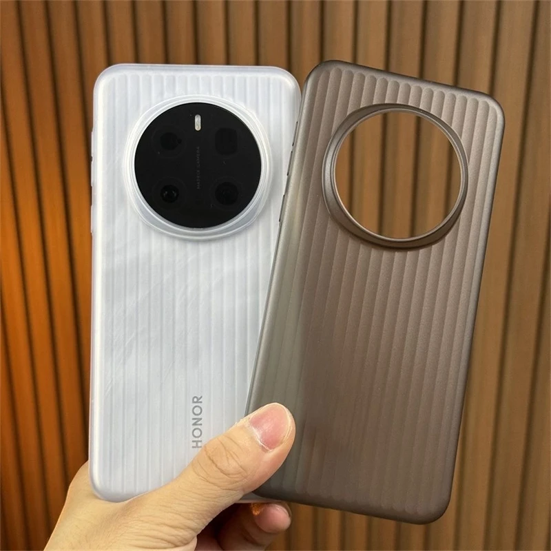 

Case For Honor Magic7 Pro Magic 6 Pro 6 Semi-Transparent Matte Corrugated PP Anti-fingerprint Ultra-thin Luggage Stripe Cover