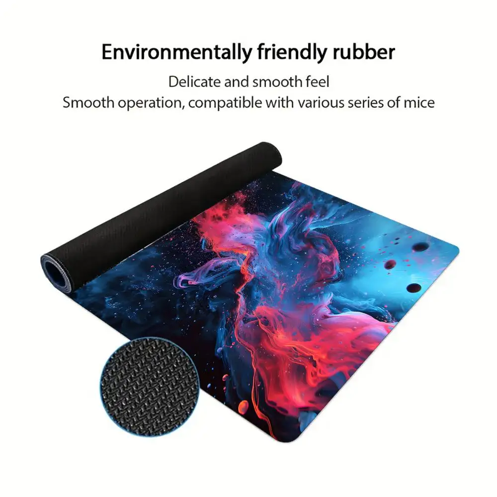 Colorful Art Mouse Pad Game Rug Gaming Non-slip Seamed Edge Mousepads Laptop Desk Accessory Aesthetic Tablet Mat Mini PC Playmat