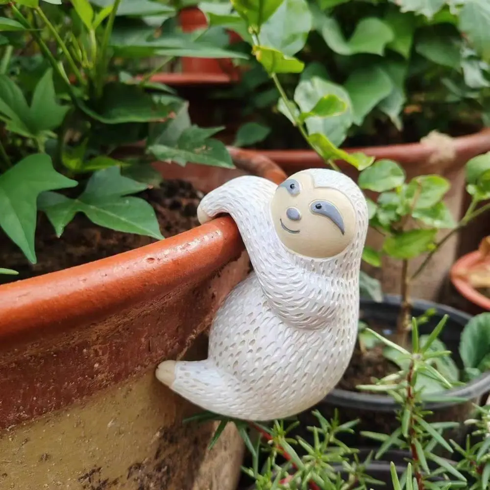 Sloth Planter Hanging Decoration, 3D Resin Garden Decoration, Patio Planter Decoration