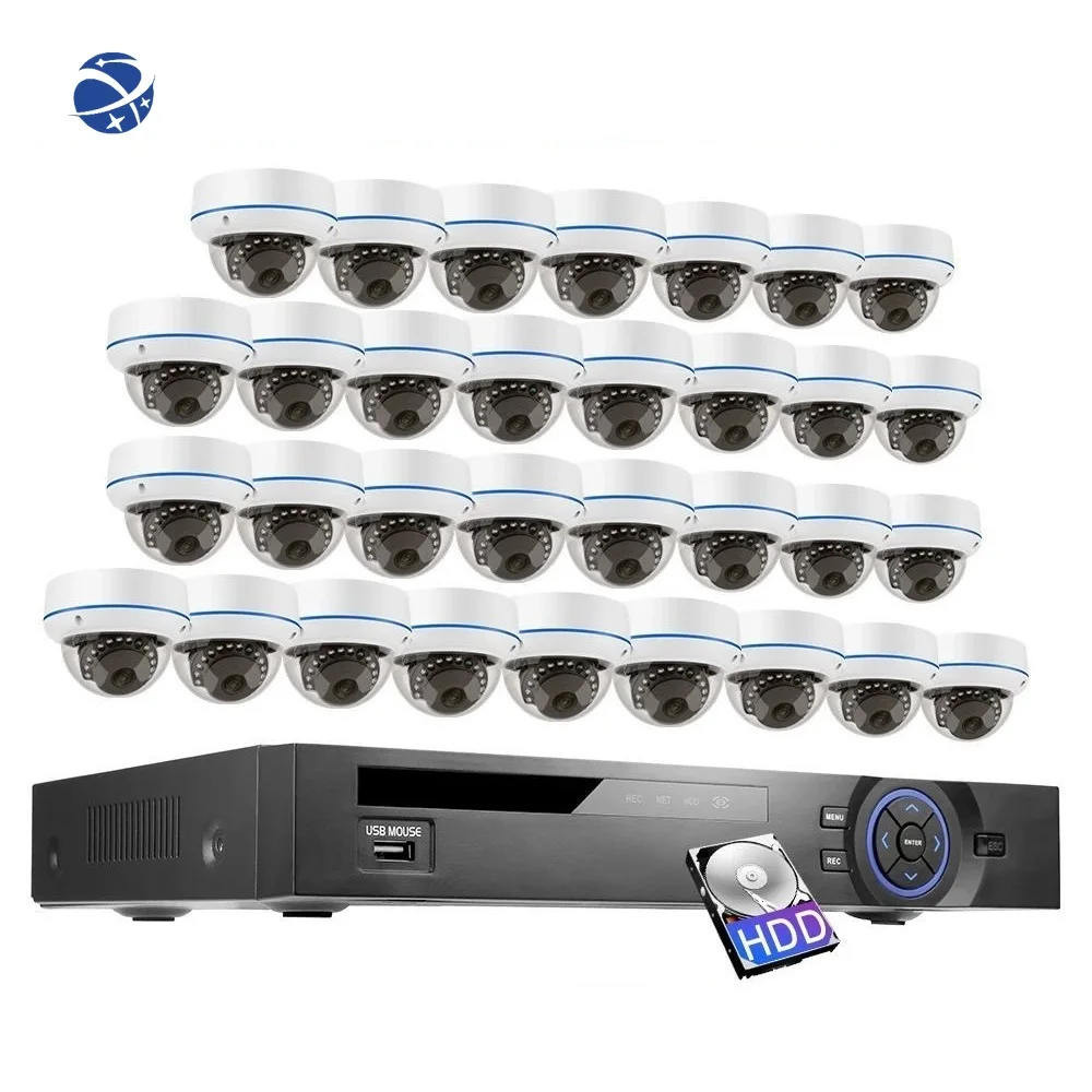 

Купольная Сетевая IP-камера, 32 канала, 8 Мп, H.265, POE, активное сдерживание, комплект видеорегистратора 4K, для помещений и улицы, OEM, аудио, система безопасности