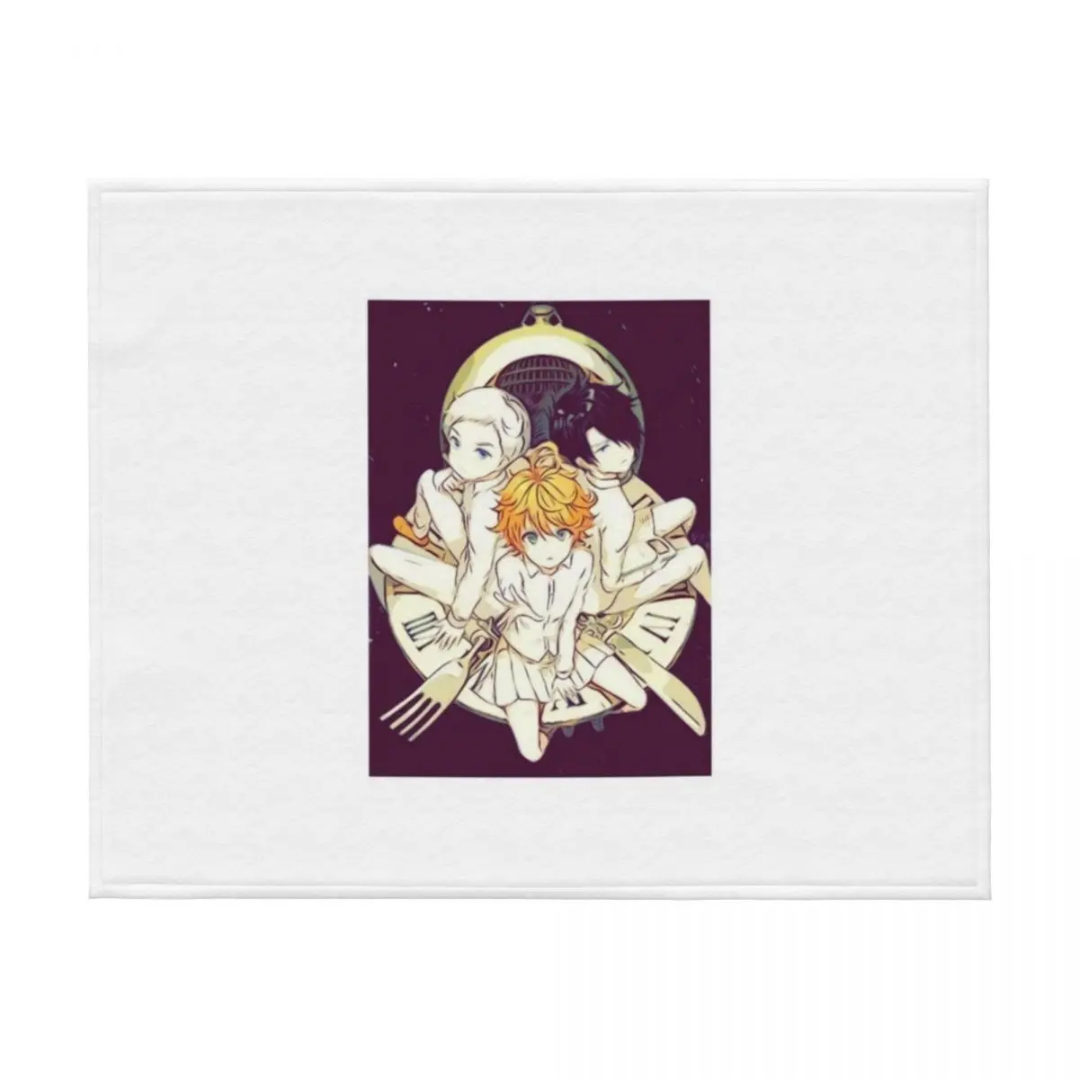 ياكوسوكو نو نيفرلاند | The Promised Neverland - Emma و Norman and Ray (رسم) بطانية رمي للسفر في الشتاء الدافئ بطانيات ناعمة للأسرة