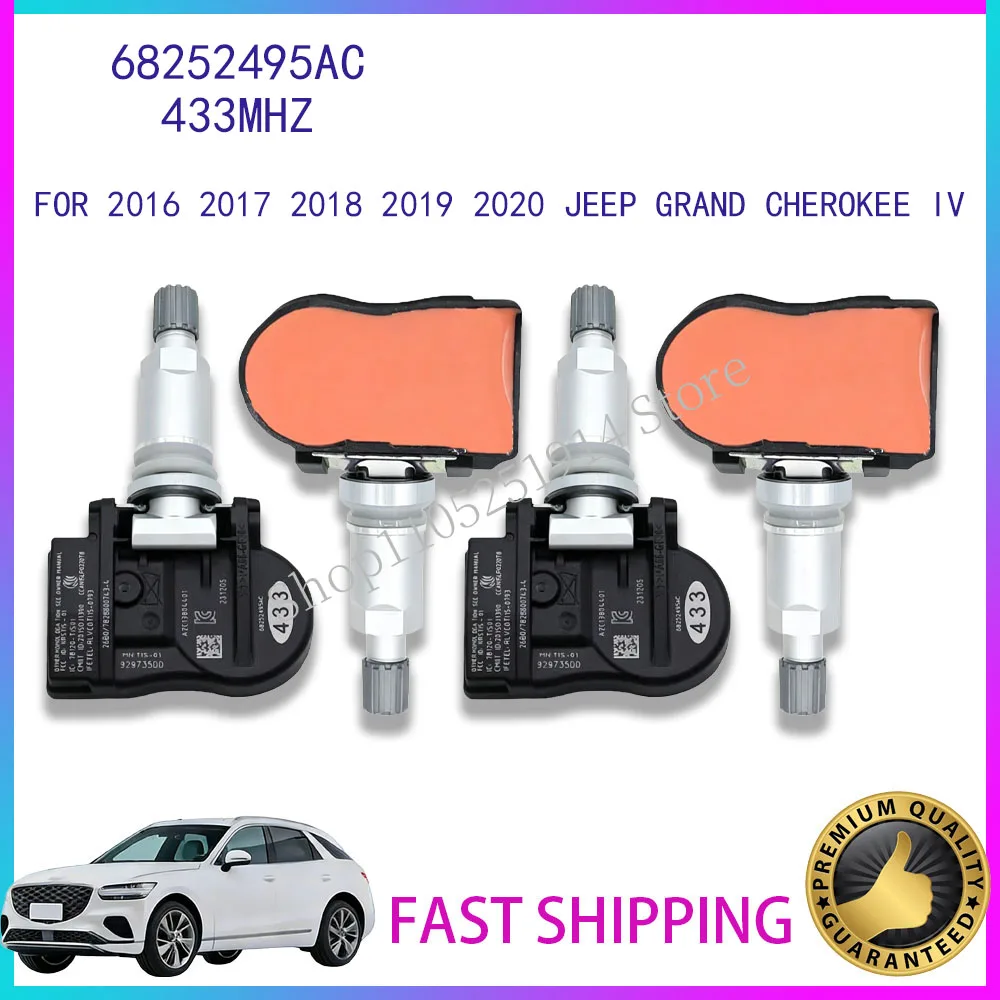 

TIRE PRESSURE SENSOR 68252495AC TPMS FOR 2016 2017 2018 2019 2020 JEEP GRAND CHEROKEE IV TPMS 433MHz JEEP TIRE SENSOR 68252495AA