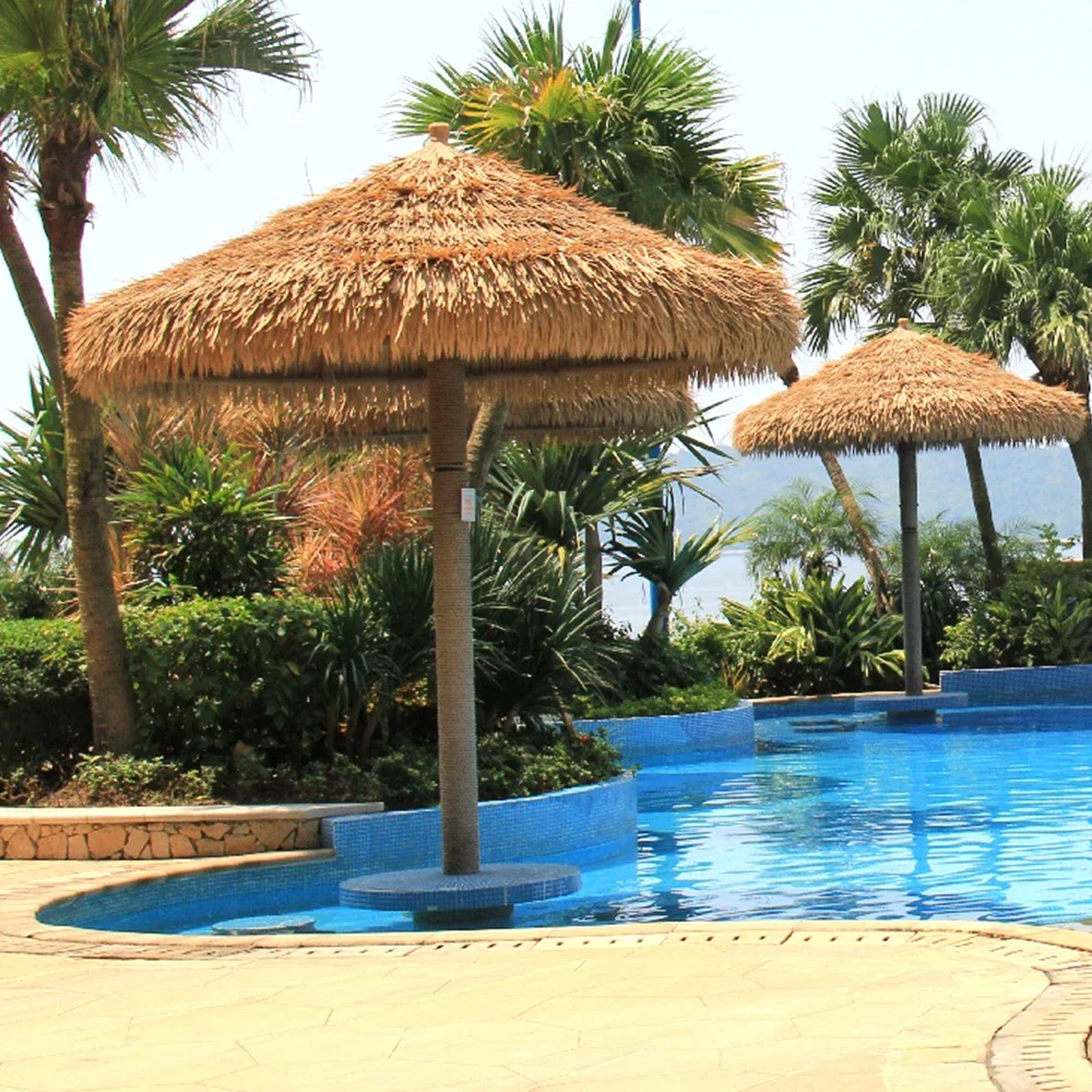 

2026 High Quality Custom Beach Parasols Umbrellas Outdoor Garden Commercial Beach Straw Sun Umbrella