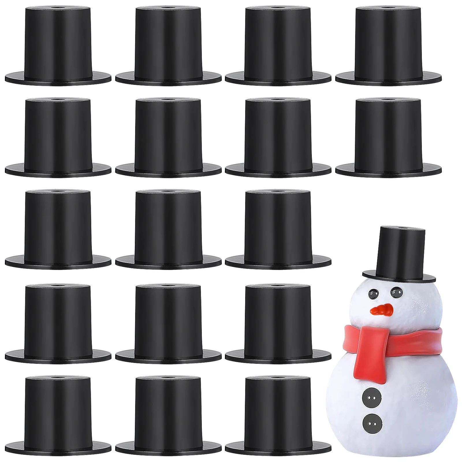 50pcs Christmas Mini Hats Diy Decorative  Mini Snowman Top Hats Party Christmas DIY Decorative Party Hat Mini Snowman Gift Hat