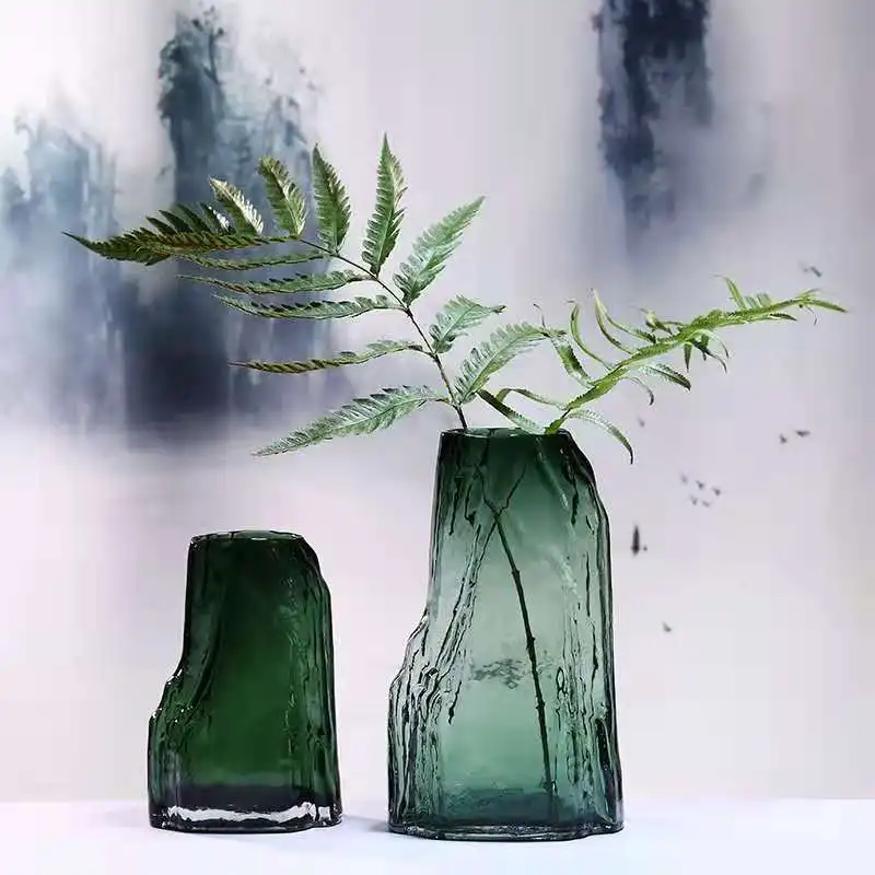 Light Luxury Creative Vase Glass Living Room Dining Table Water Nourishing Decoration Modern Flower Pot Creative Home Decor