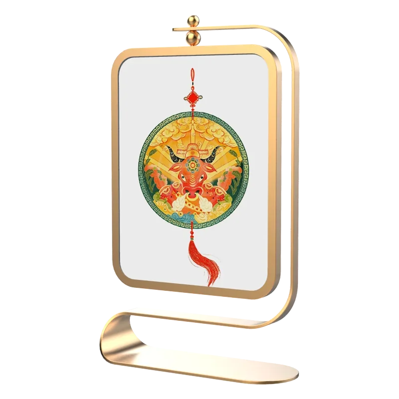 

~Металлическое украшение стола в национальном стиле, простая двусторонняя золотая вращающаяся фоторамка на заказ, 8-дюймовое украшение стола