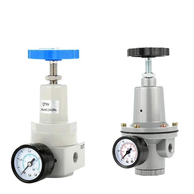 

Pneumatic QTYH High Pressure 0~40 bar Air Regulator With Gauge Port 1/4 3/8 1/2 2 inch BSP 1/2" QTYH QTY-08 10 15 20 25 32 40 50