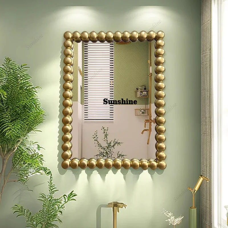 Square Frame Mirror Long Makeup Wall Dressing Table Hanging Bathroom Aesthetic Mirror Decoration Spiegels Unique Furniture  FT